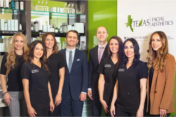 texas facial aesthetics staff group picture